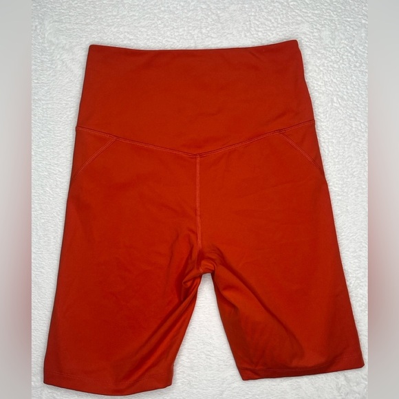 Girlfriend Collective High Rise 8” Bike Short Azalea Orange sz S Activewear EUC - Picture 11 of 11